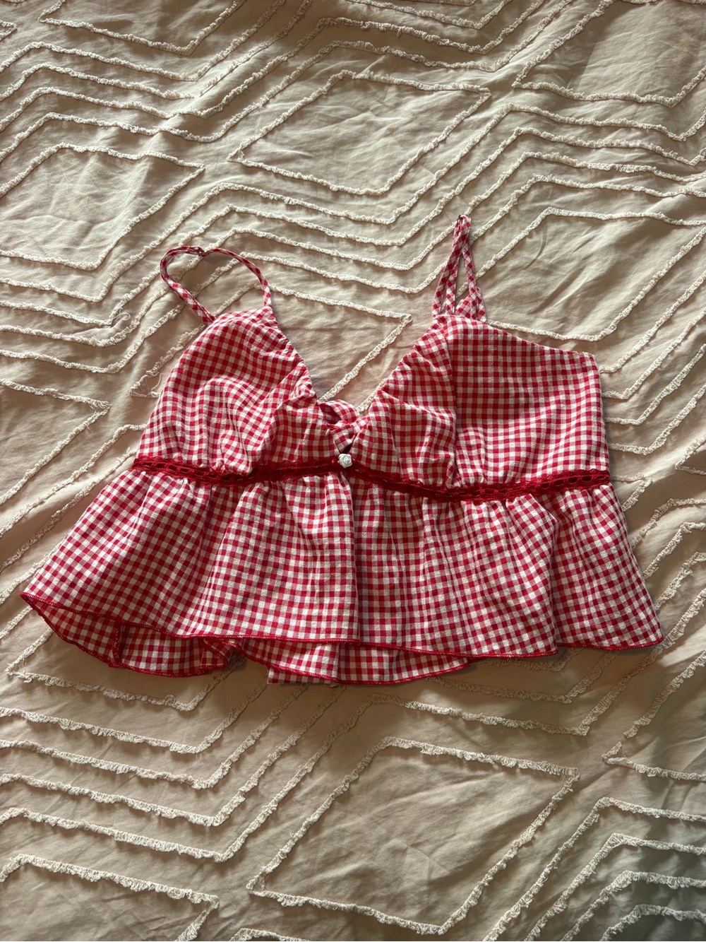 Pacsun Red Gingham Cami Top